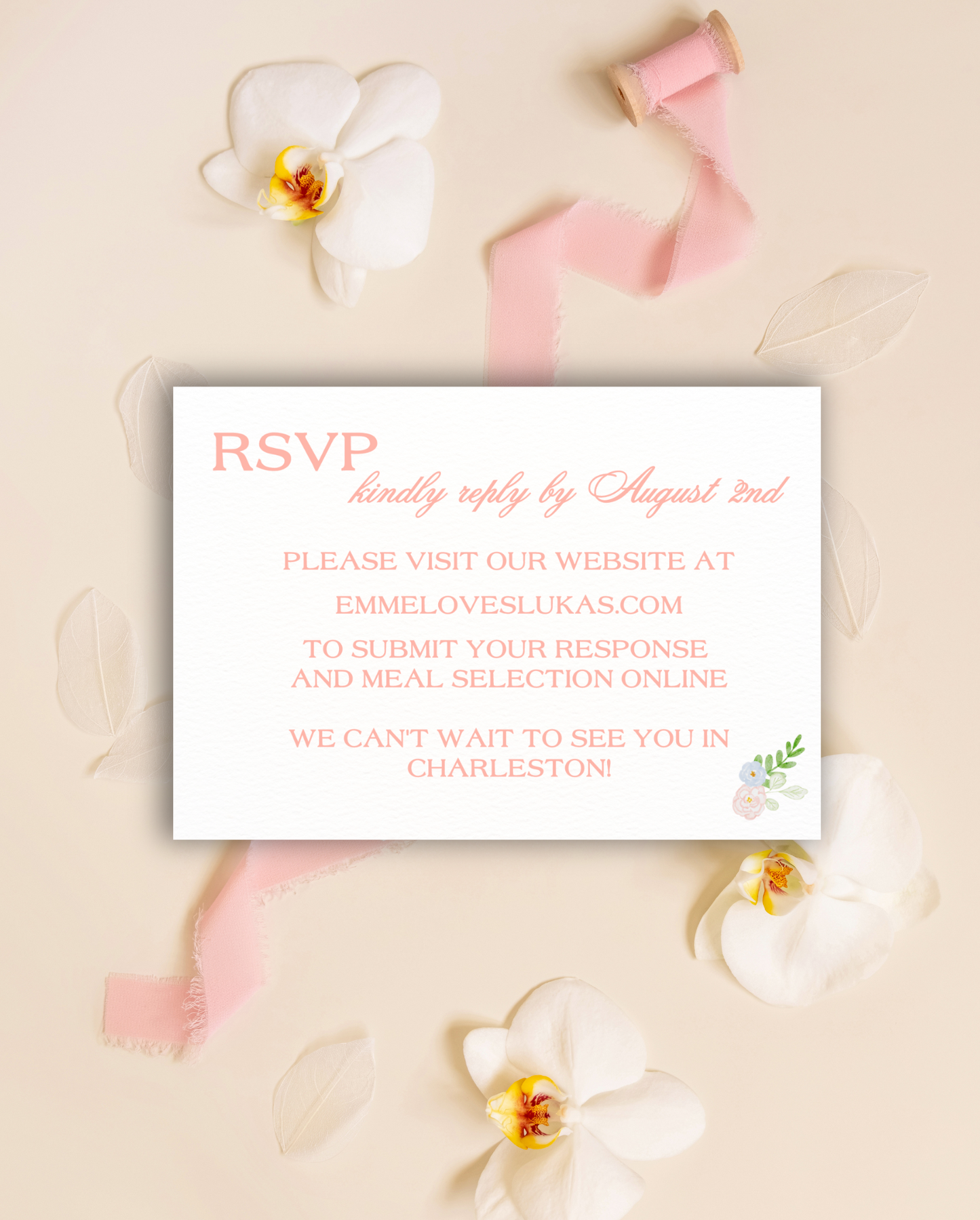 Blooming Crest Online RSVP Card
