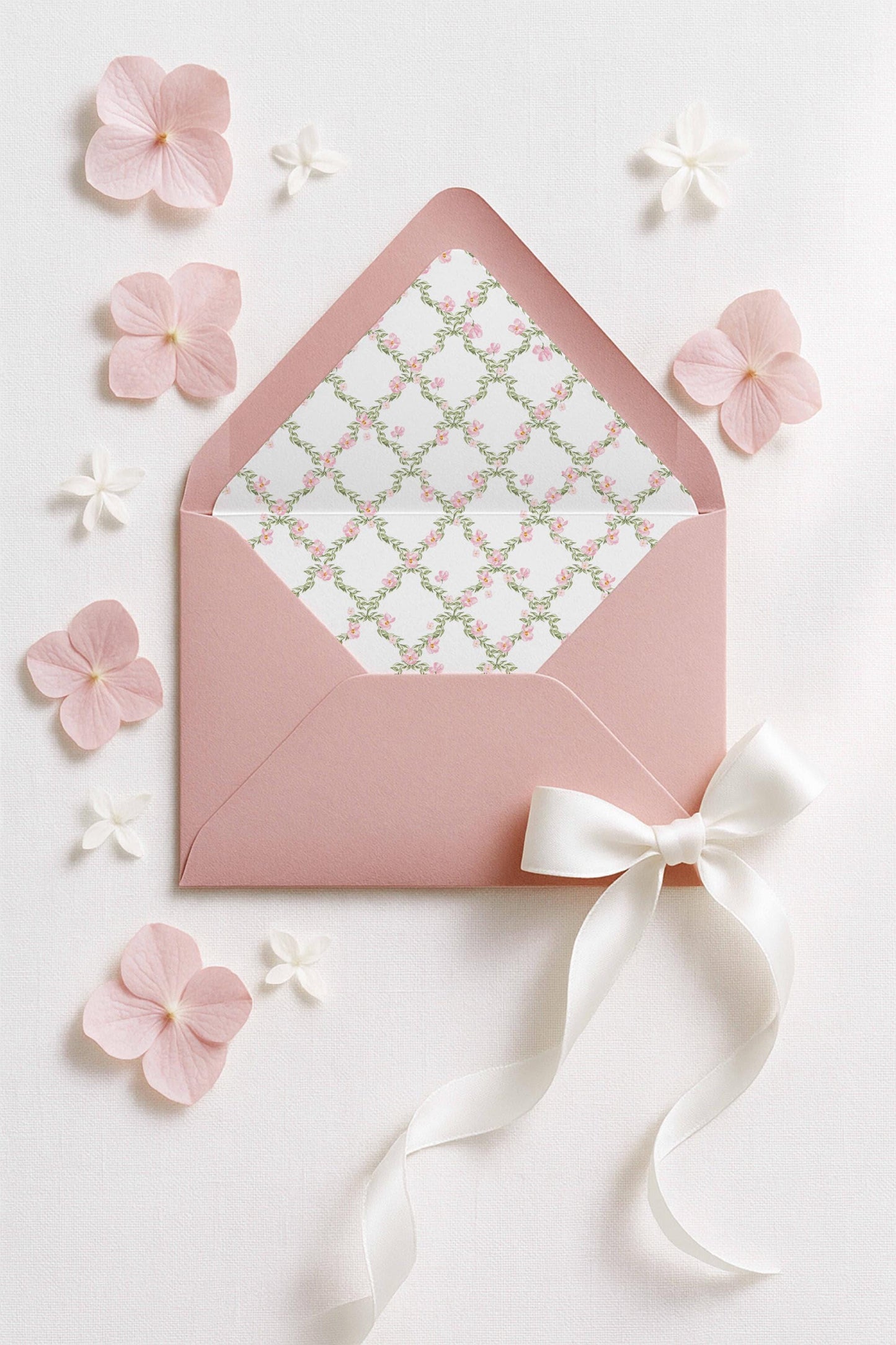 Watercolor Trellis Envelope Liner Template