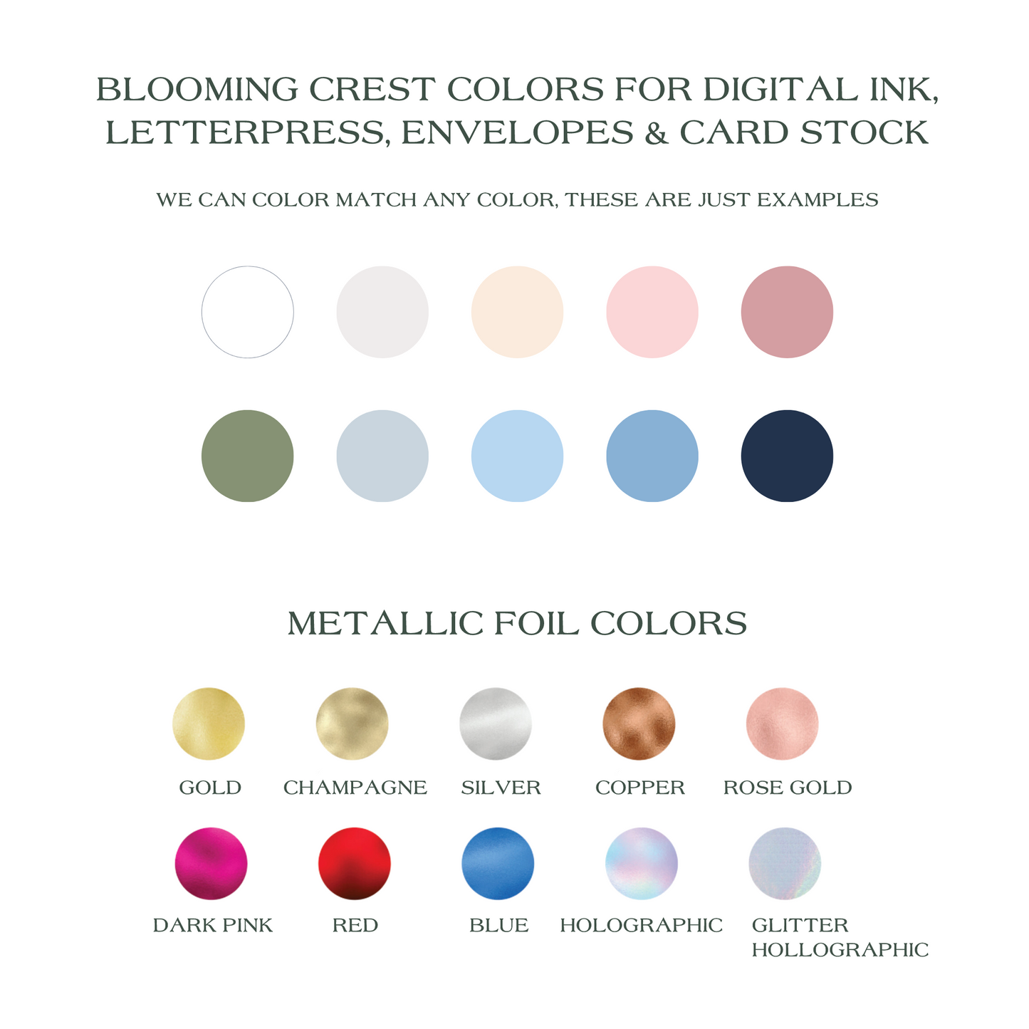 Blooming Crest Collection Garland Square Invitation