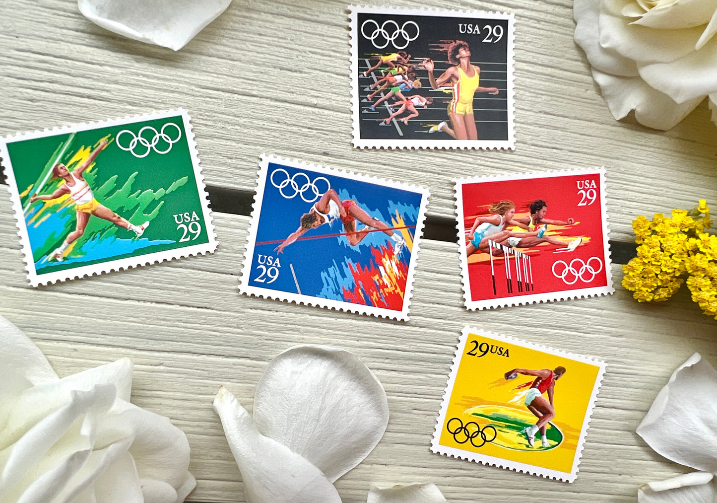Summer Olympics Track & Field Postage Stamps