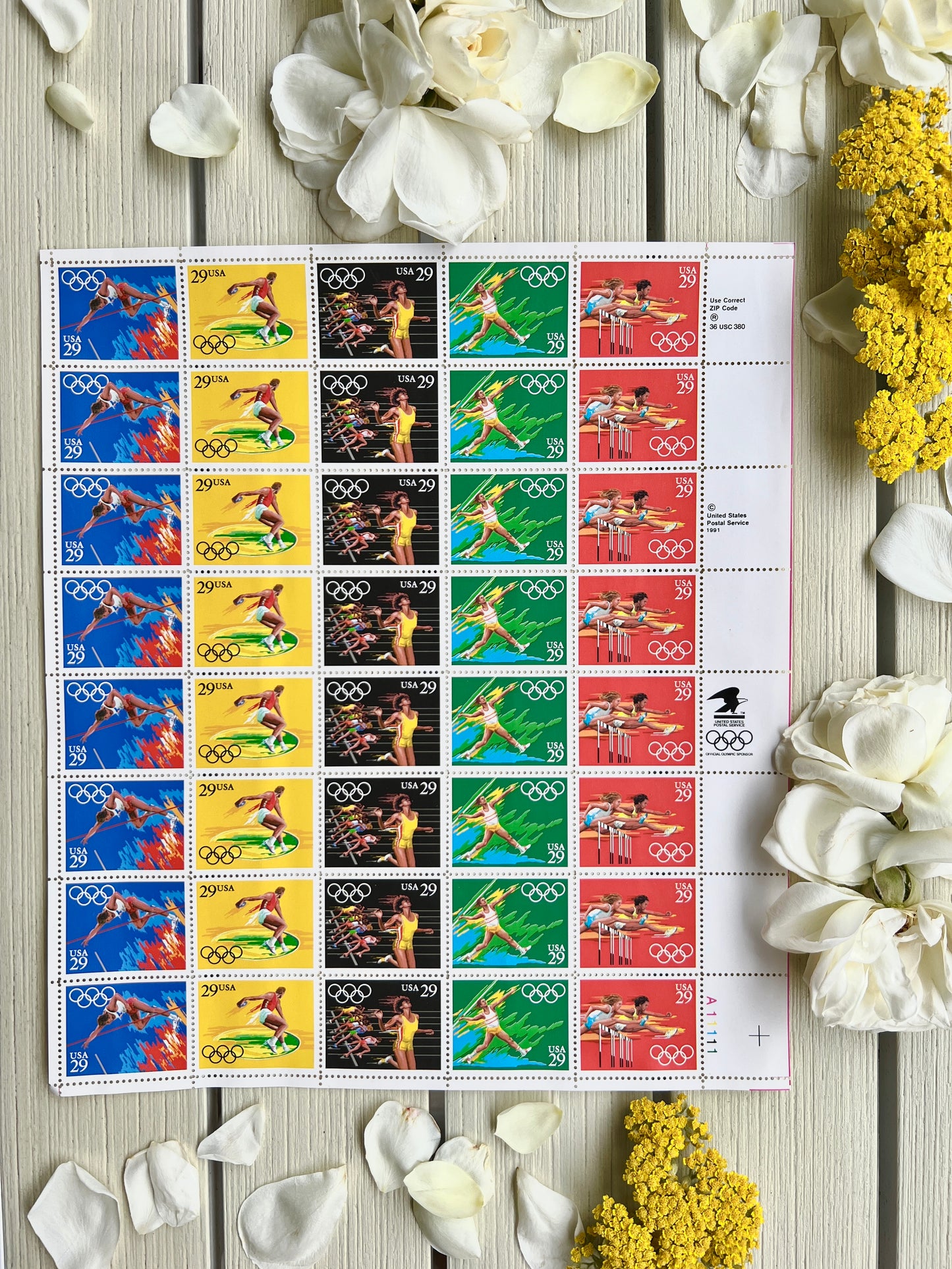 Summer Olympics Track & Field Postage Stamps