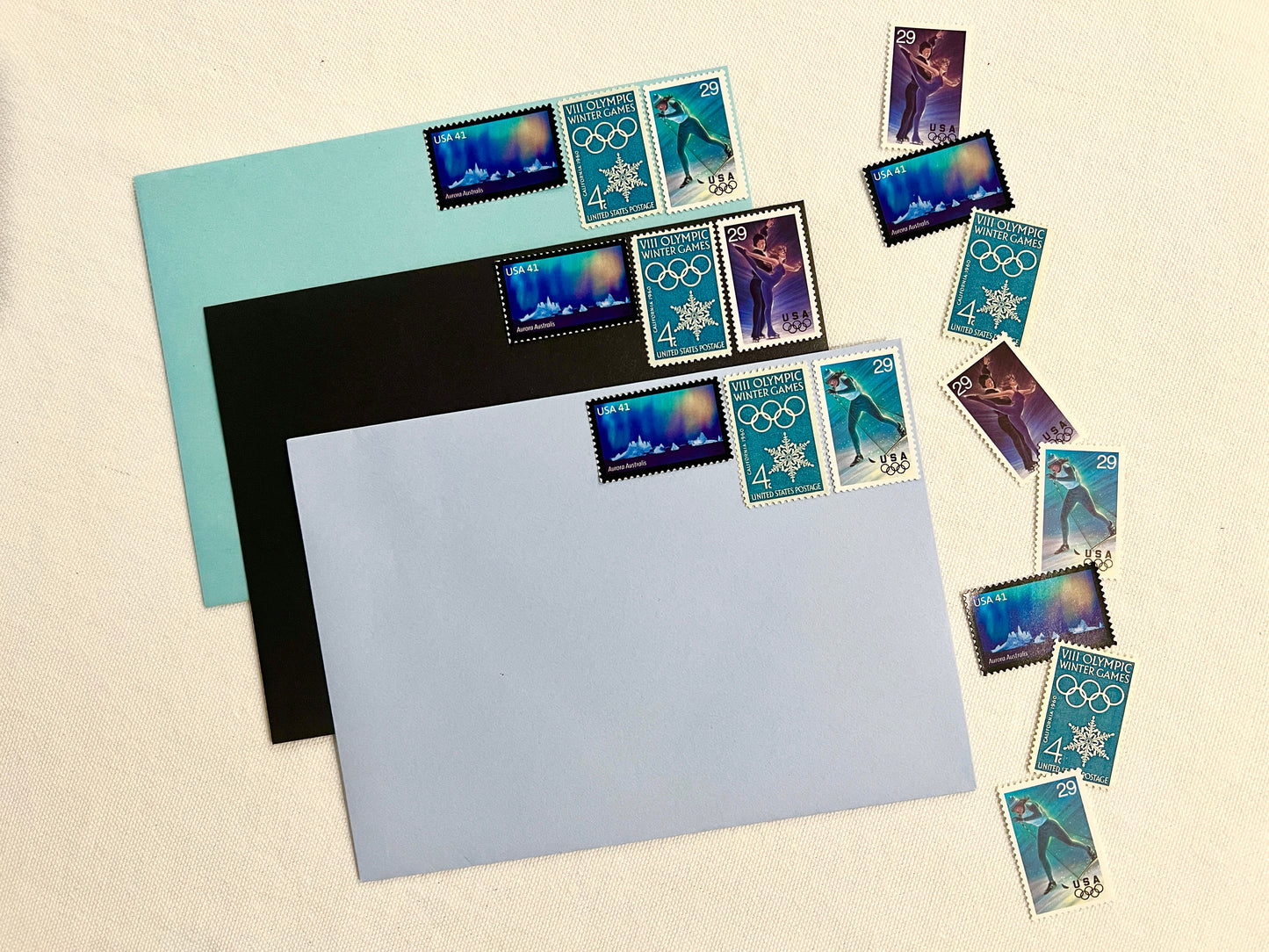 Winter Holiday Card Postage Sets