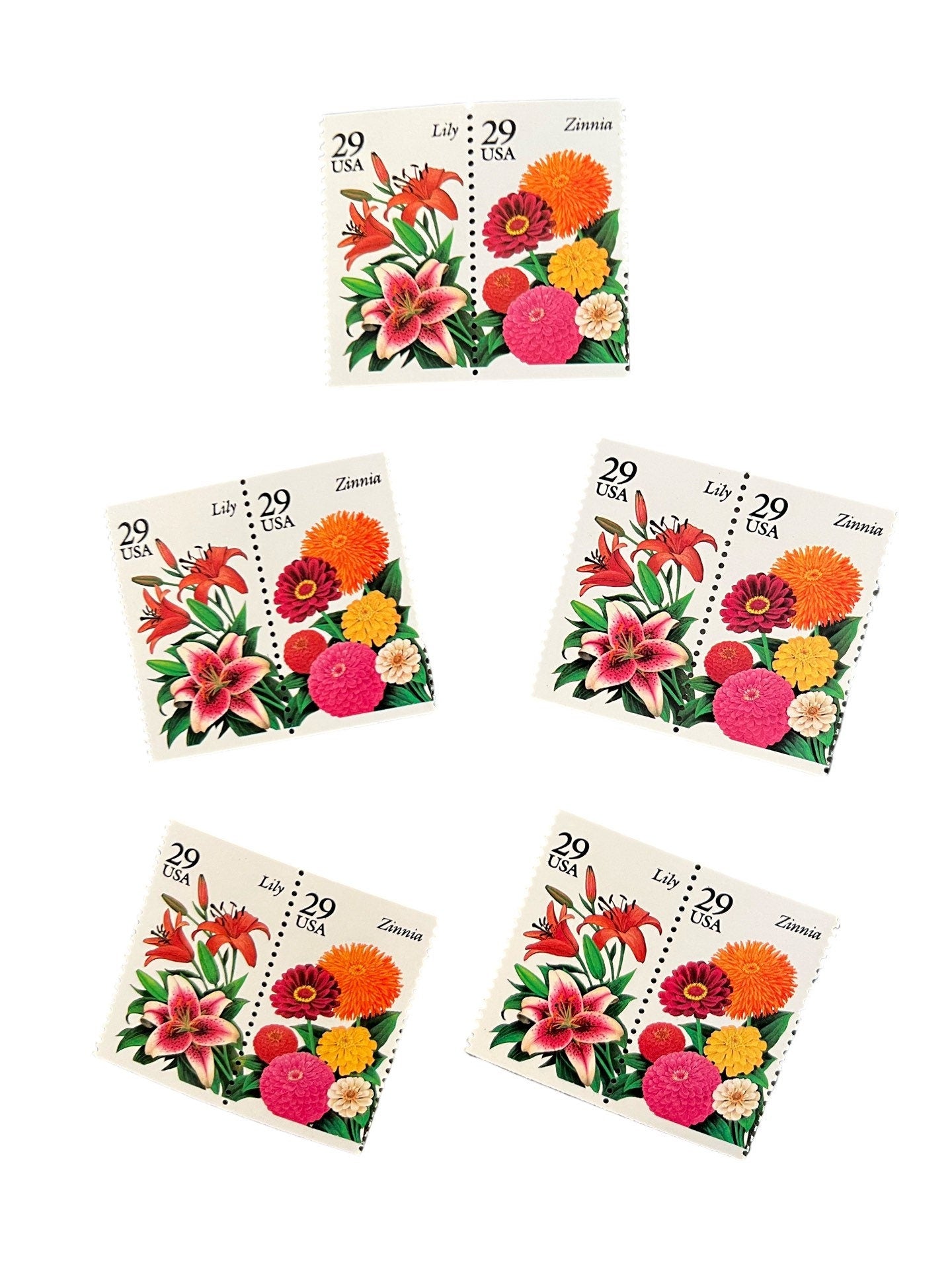 Vintage Floral Wedding Postage Stamps - Garden Flowers USPS Stamps - Spring or Summer Invitations