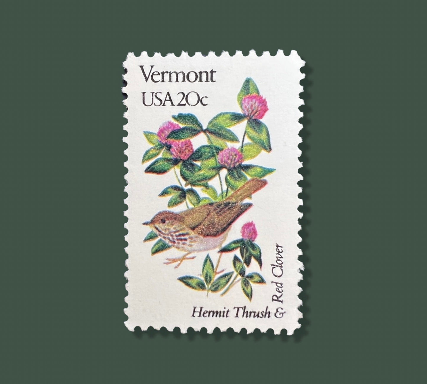 25 Vintage Oklahoma State Flower & Bird Stamps - Oklahoma City / OKC USPS Stamp - Mistletoe