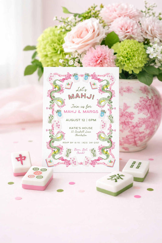Mahj & Margs Party Invitation Template