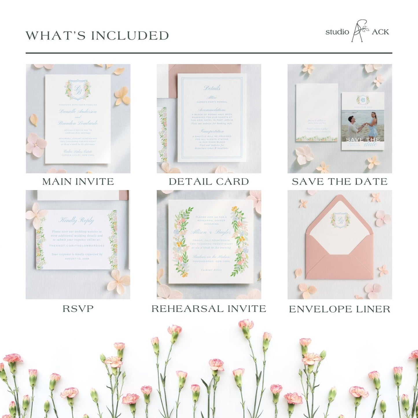 Colorful Floral Wedding Template Bundle