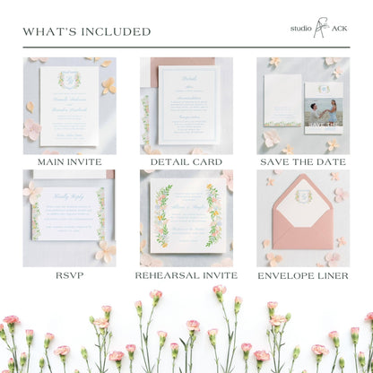 Colorful Floral Wedding Template Bundle