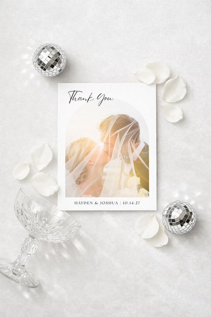 Vintage Minimalist Thank You Card Template