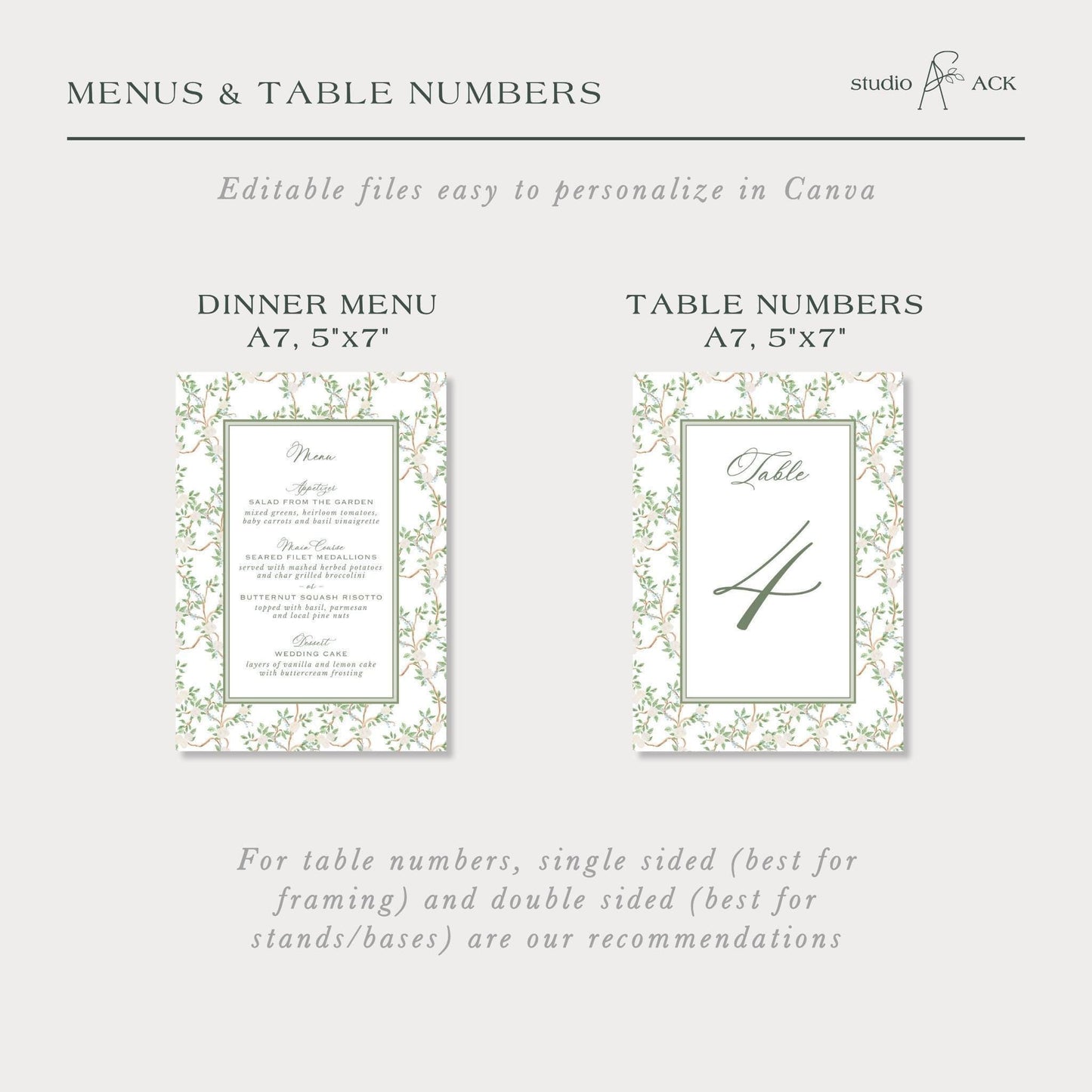 Neutral Chinoiserie Wedding Template Bundle
