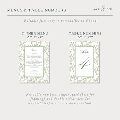 Neutral Chinoiserie Wedding Template Bundle