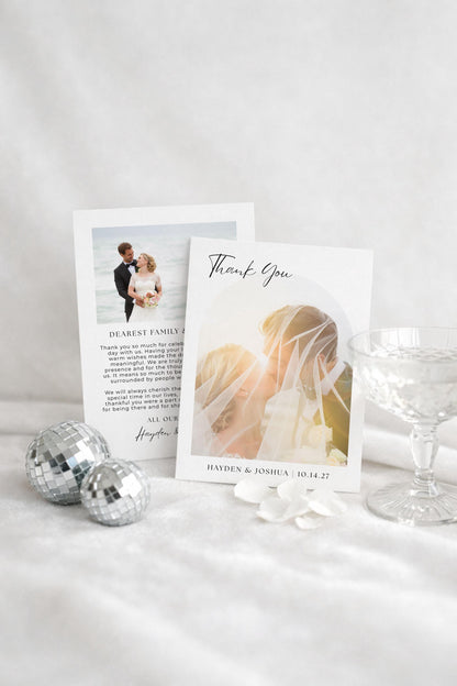 Vintage Minimalist Thank You Card Template