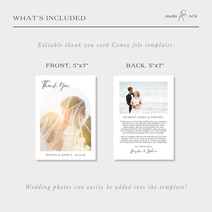 Vintage Minimalist Thank You Card Template