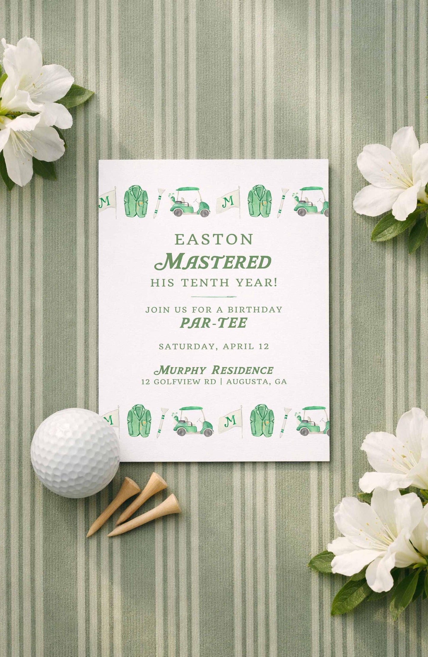 Golf Birthday Invitation Template