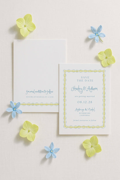 Fun Wavy Save the Date Template