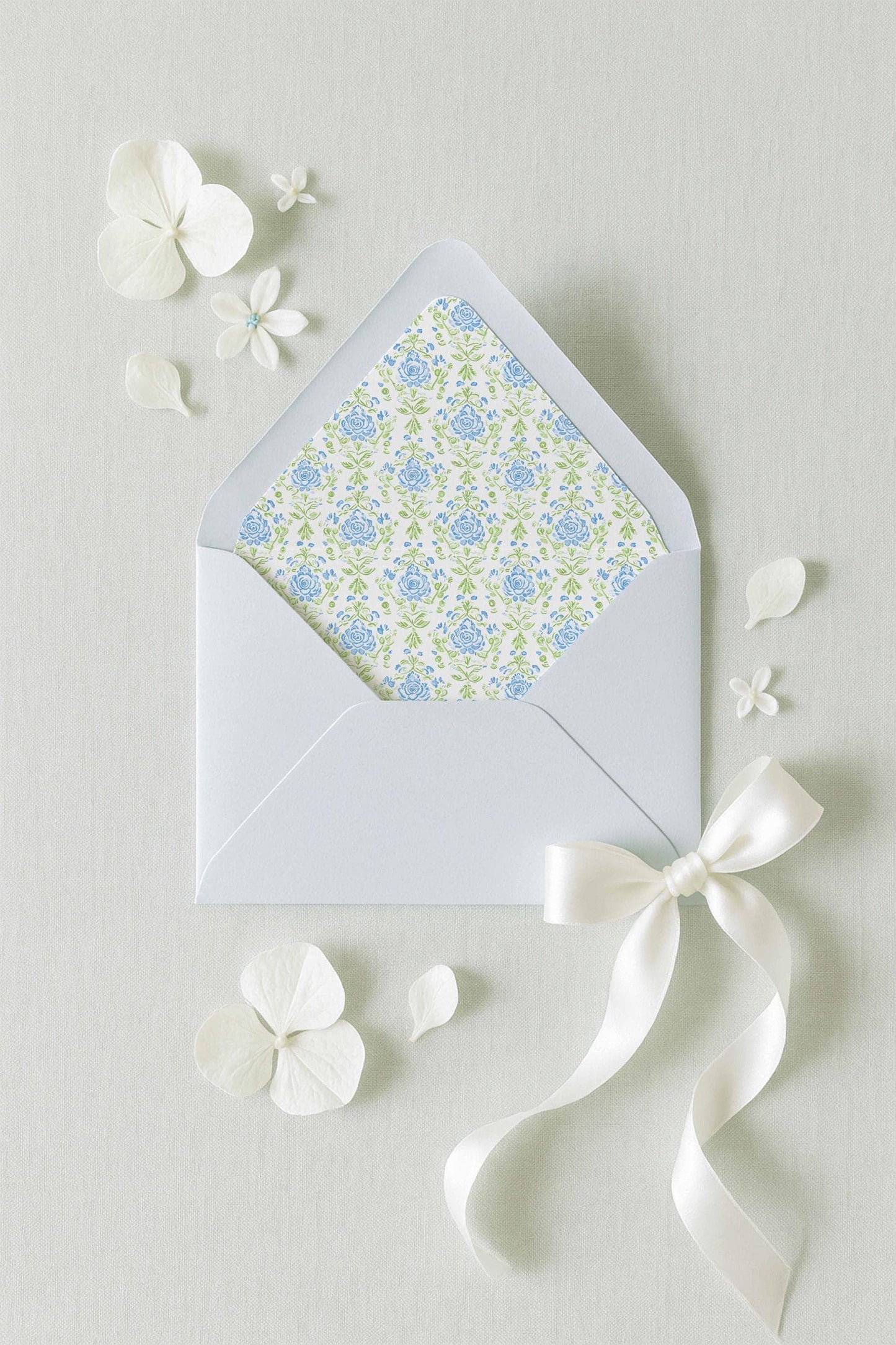 Grandmillennial Floral Envelope Liner Template