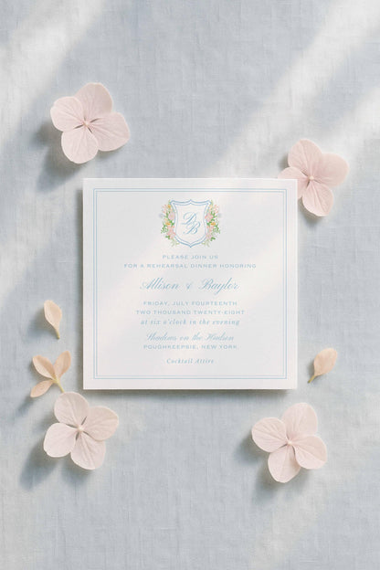 Colorful Floral Rehearsal Dinner Invitation