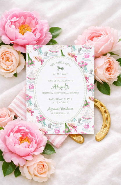 Kentucky Derby Bridal Shower Invitation Template