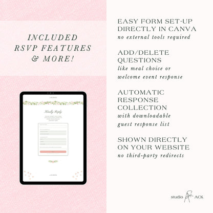Hand-Painted Floral Wedding Website Template