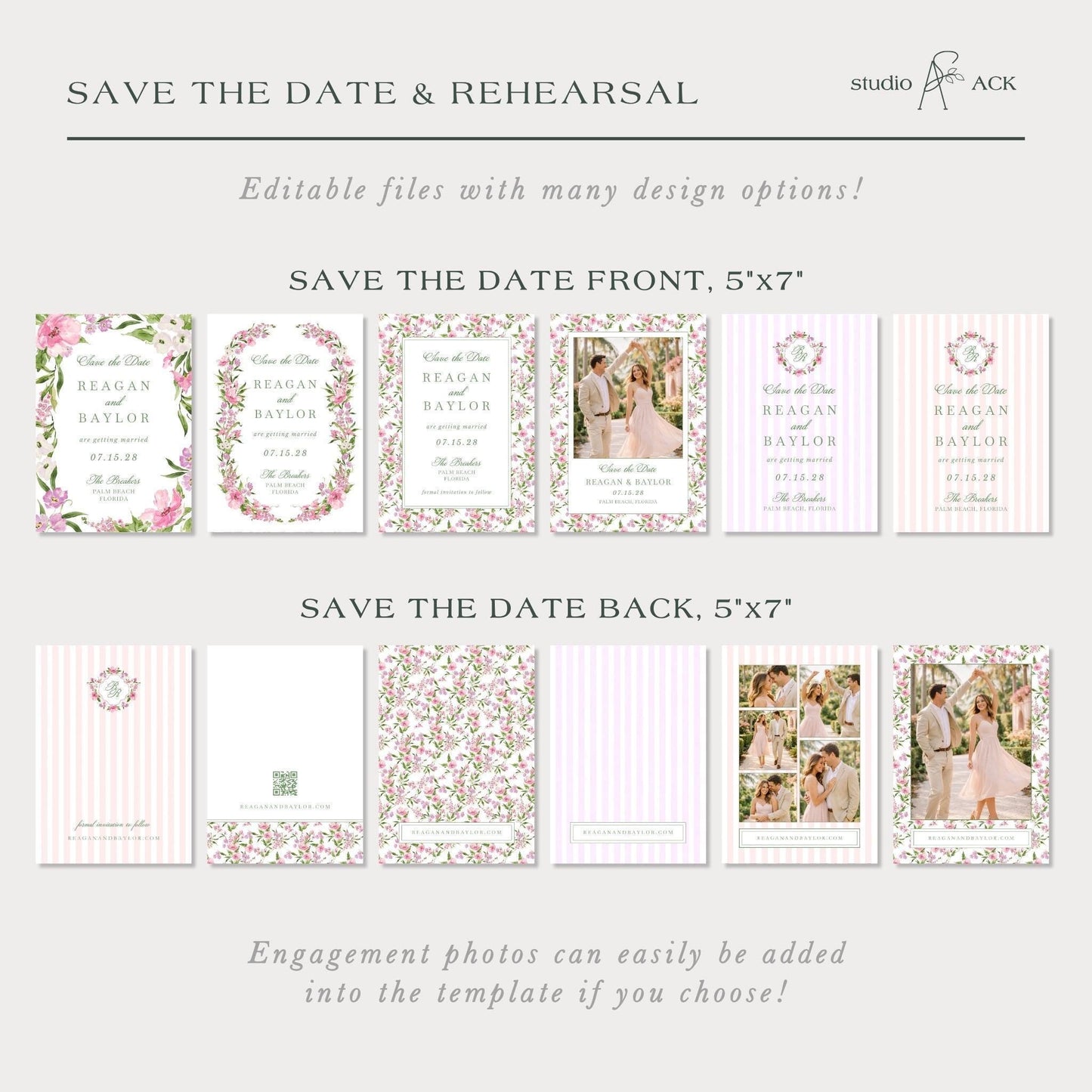 Purple Floral Save the Date Template