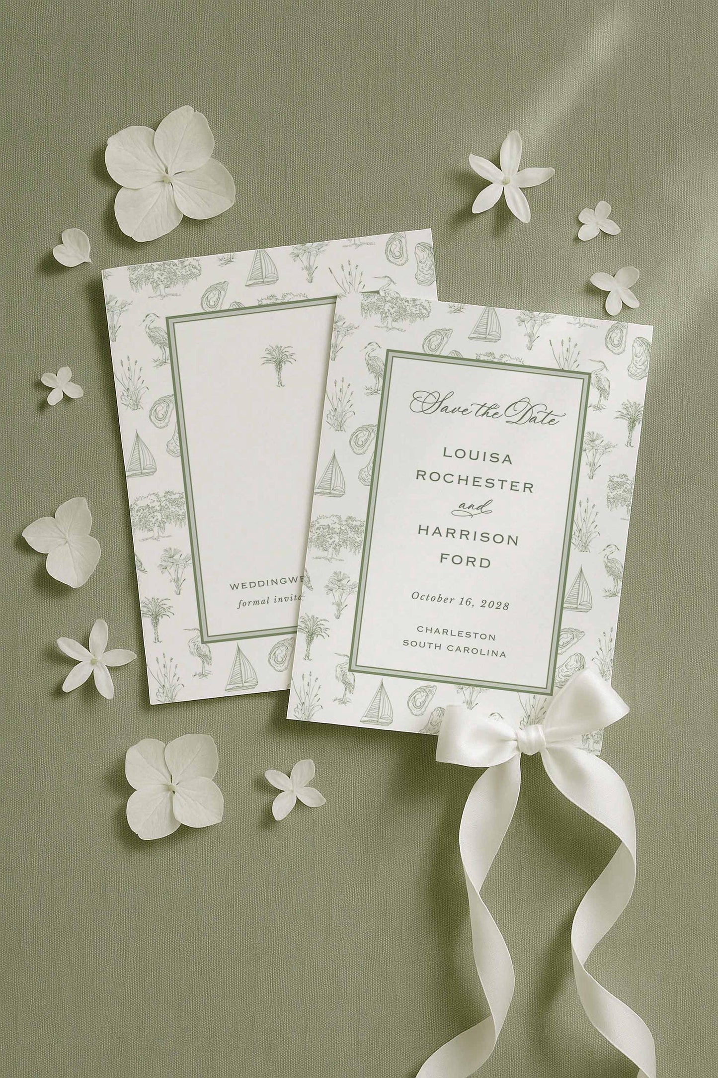Southern Toile Save the Date Template