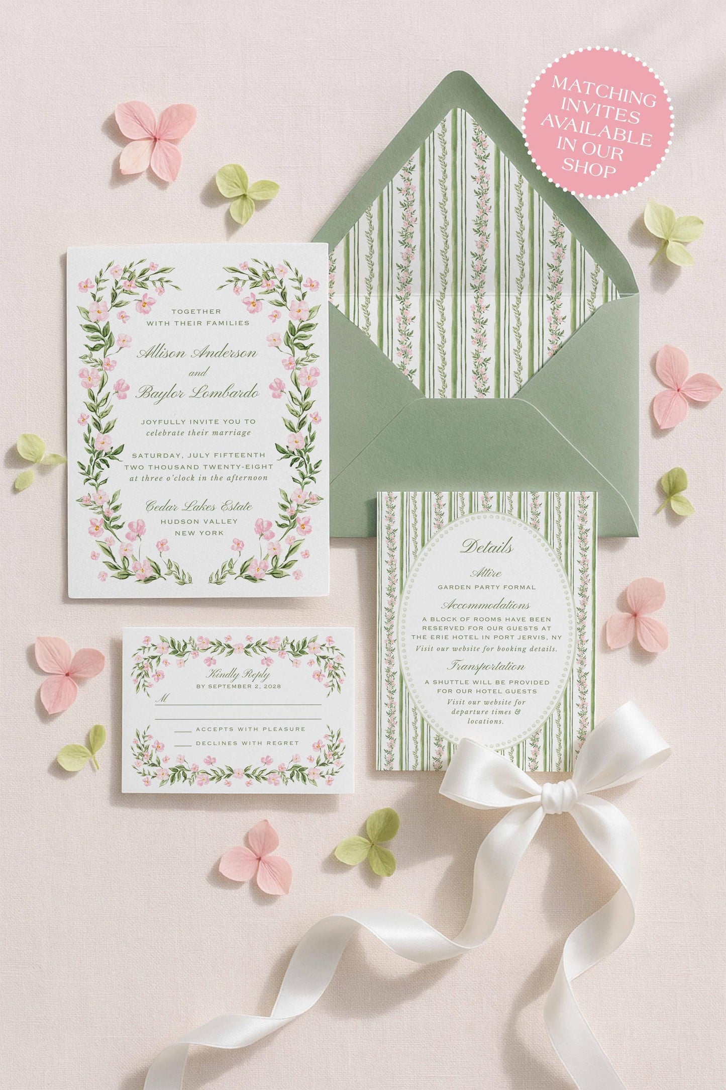 Watercolor Floral Rehearsal Dinner Invitation Template