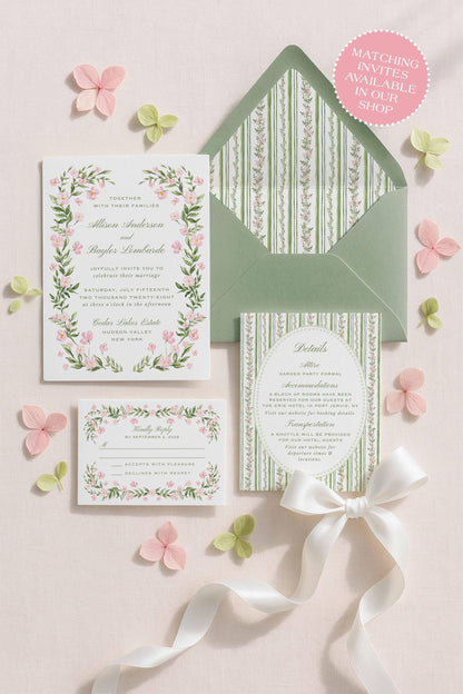 Watercolor Floral Rehearsal Dinner Invitation Template