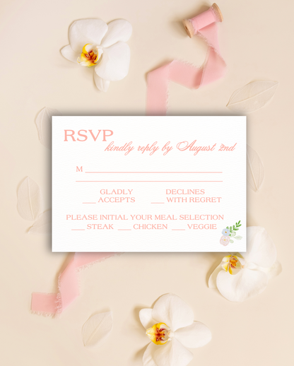Blooming Crest Mail-In RSVP Card