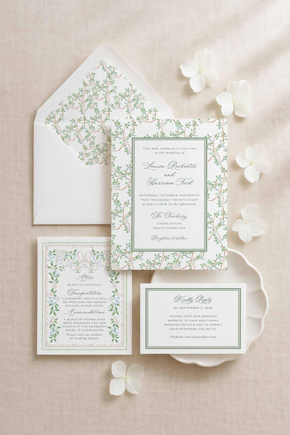 Neutral Chinoiserie Wedding Template Bundle