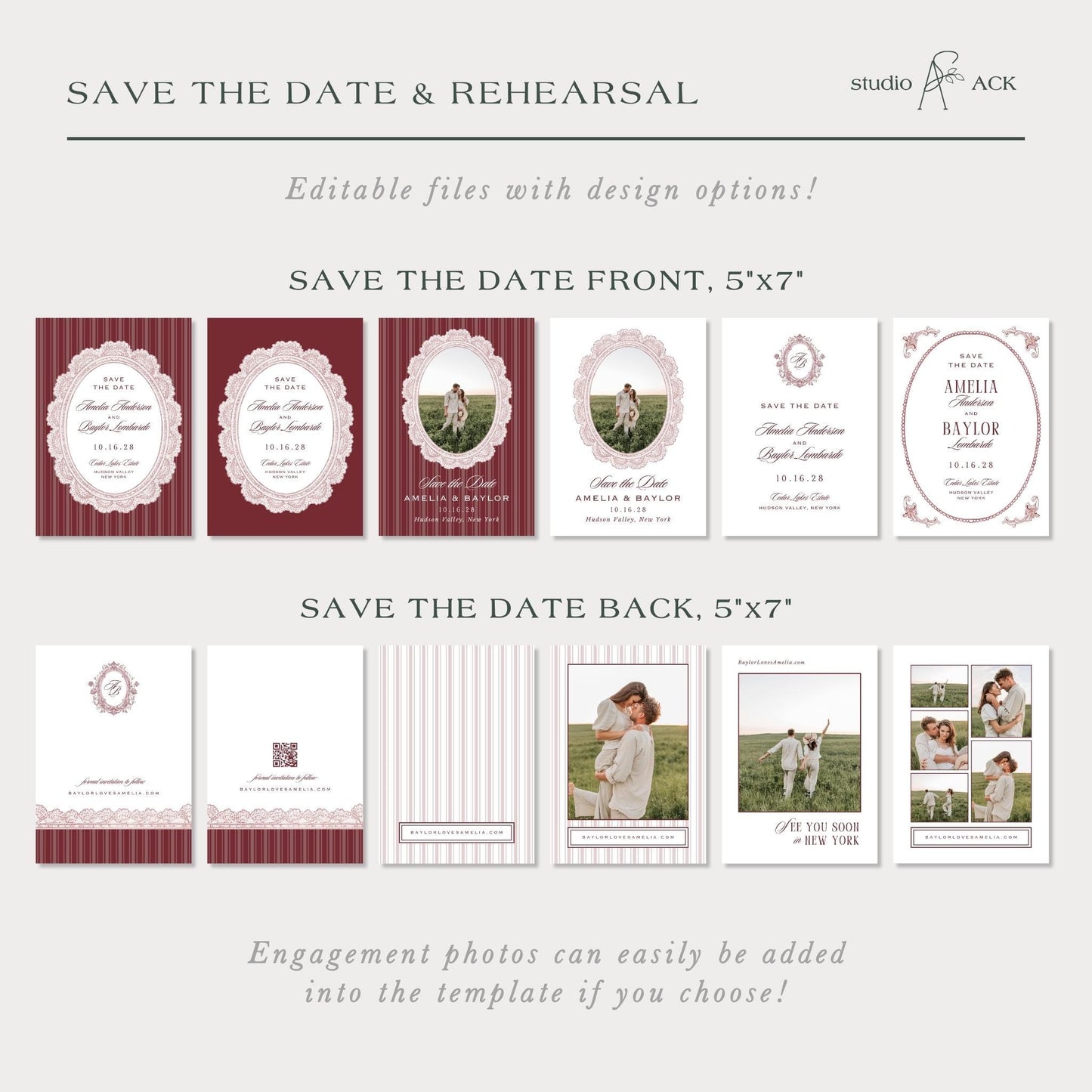 Vintage Lace Save the Date Template