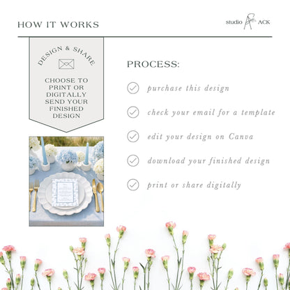 The image is a collage of various images, including a floral arrangement, a table setting, and a printed design. The text in the image provides information about the design and sharing process, but it does not contain any descriptive text about the individual images.