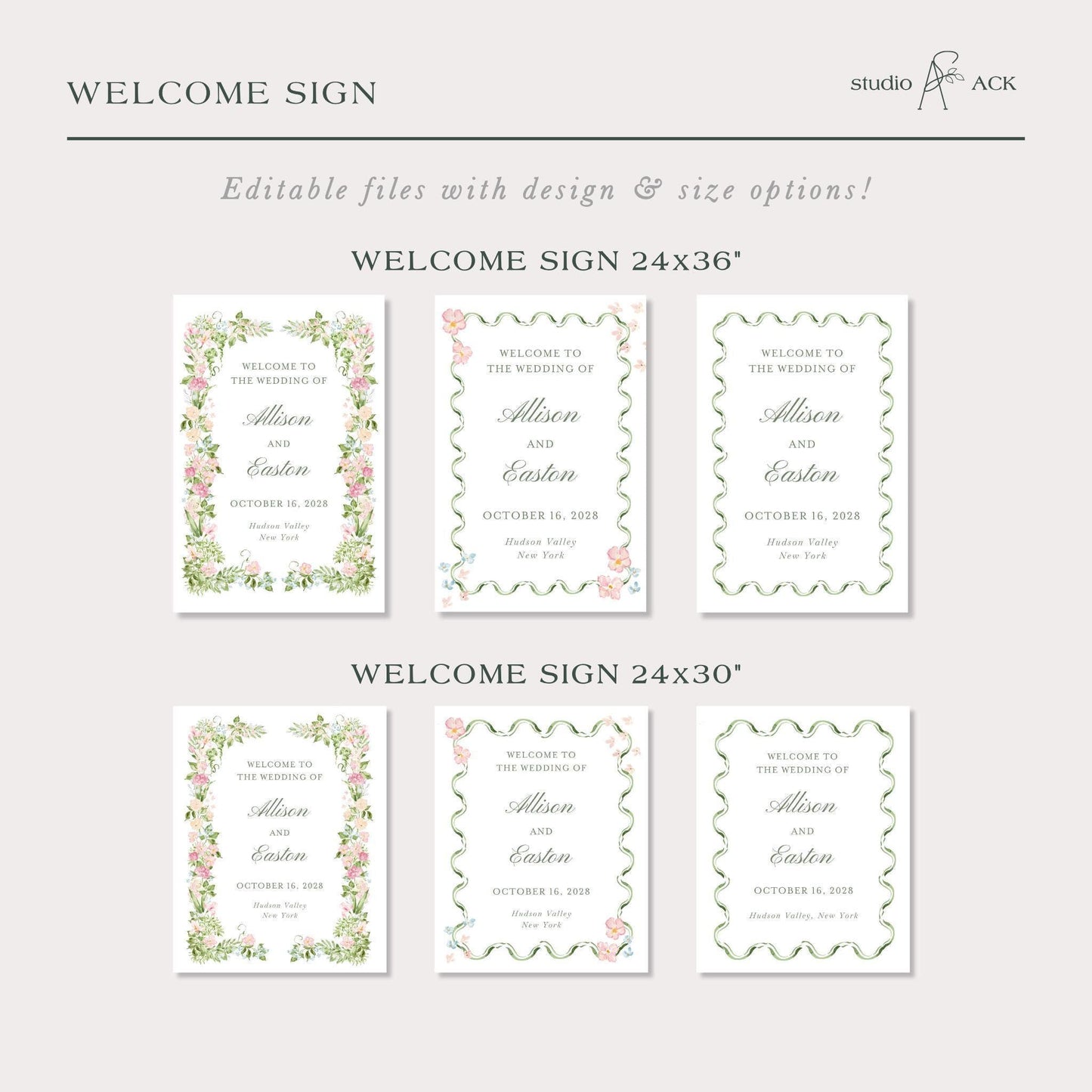 Floral Wedding Template Bundle