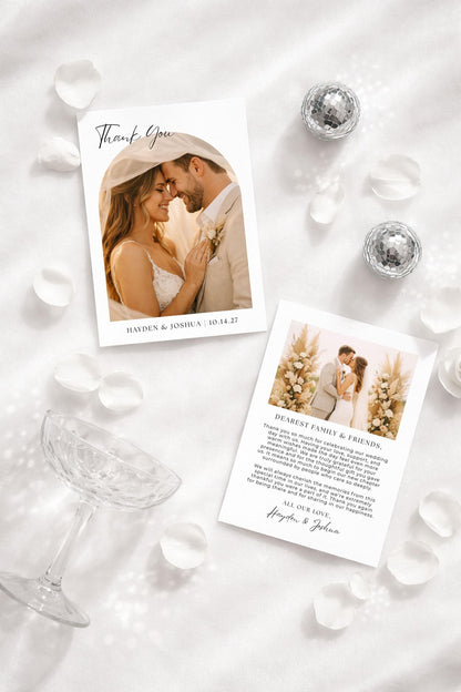 Vintage Minimalist Thank You Card Template