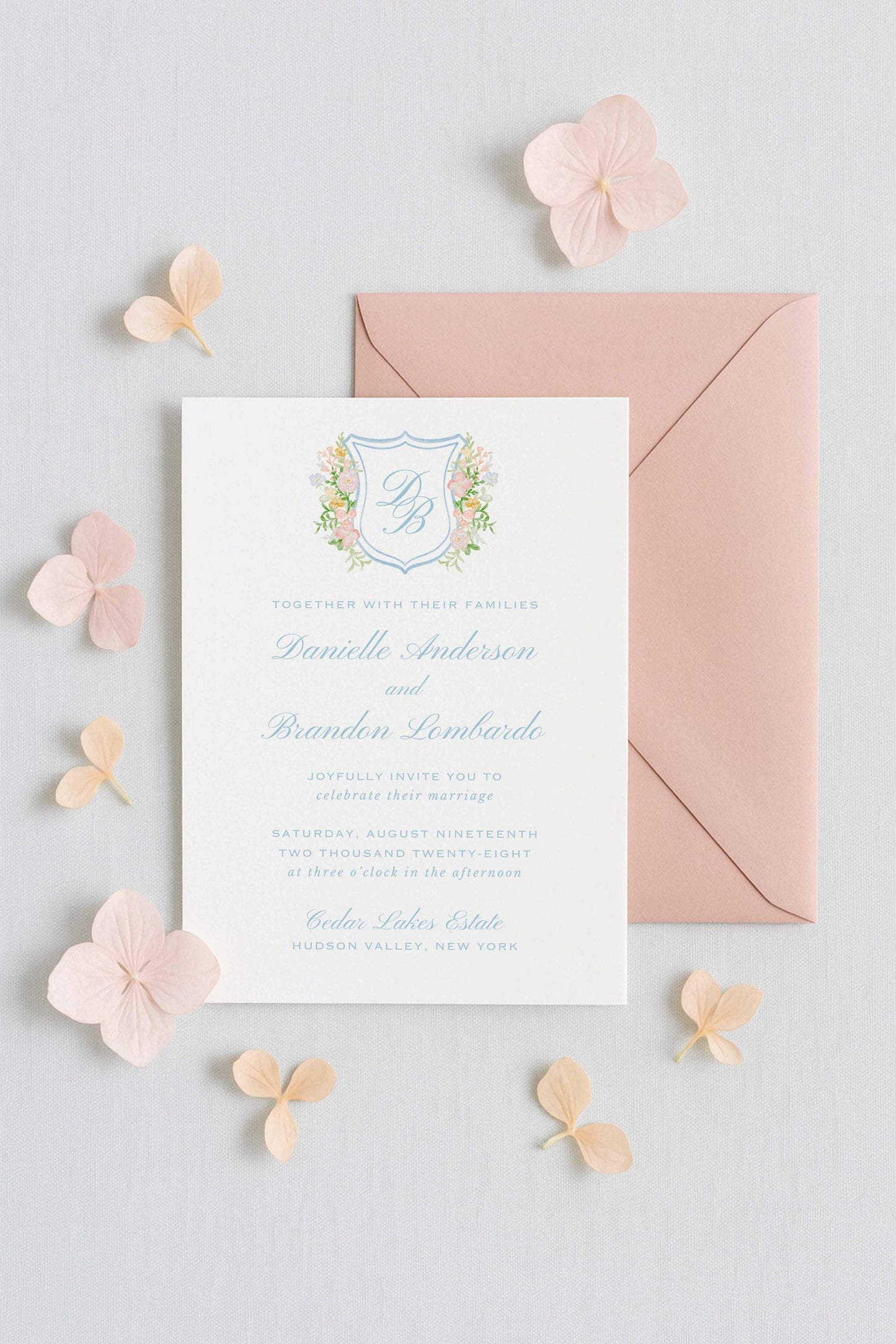 Colorful Floral Wedding Invitation Suite Template