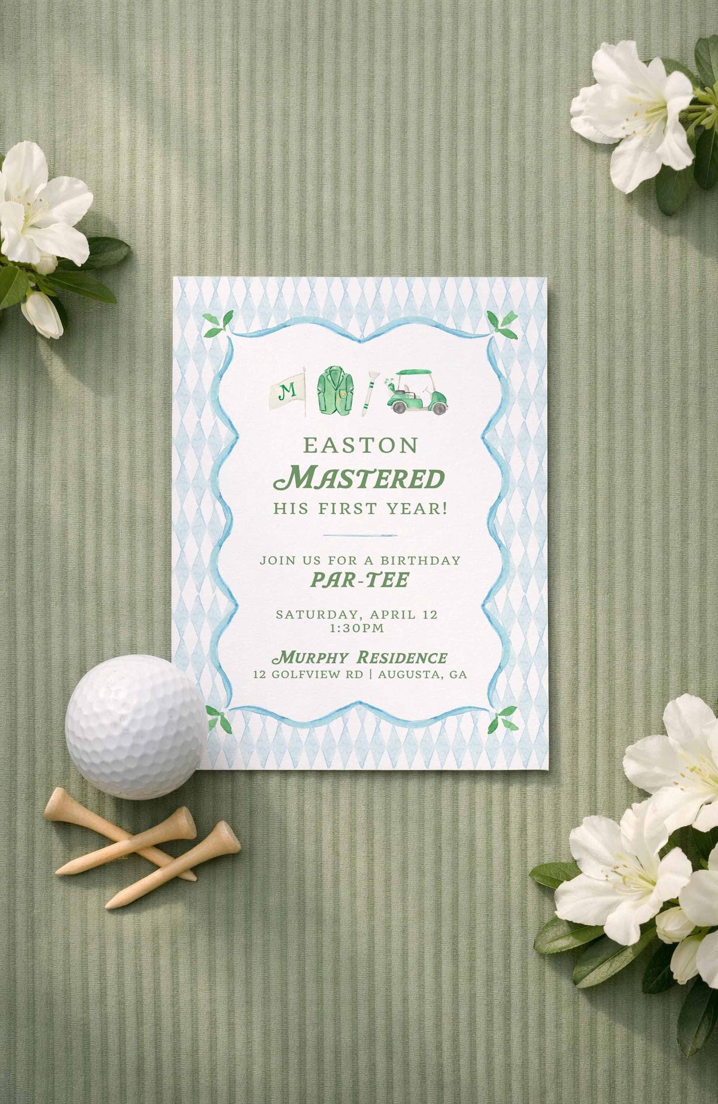Golf Birthday Invitation Template