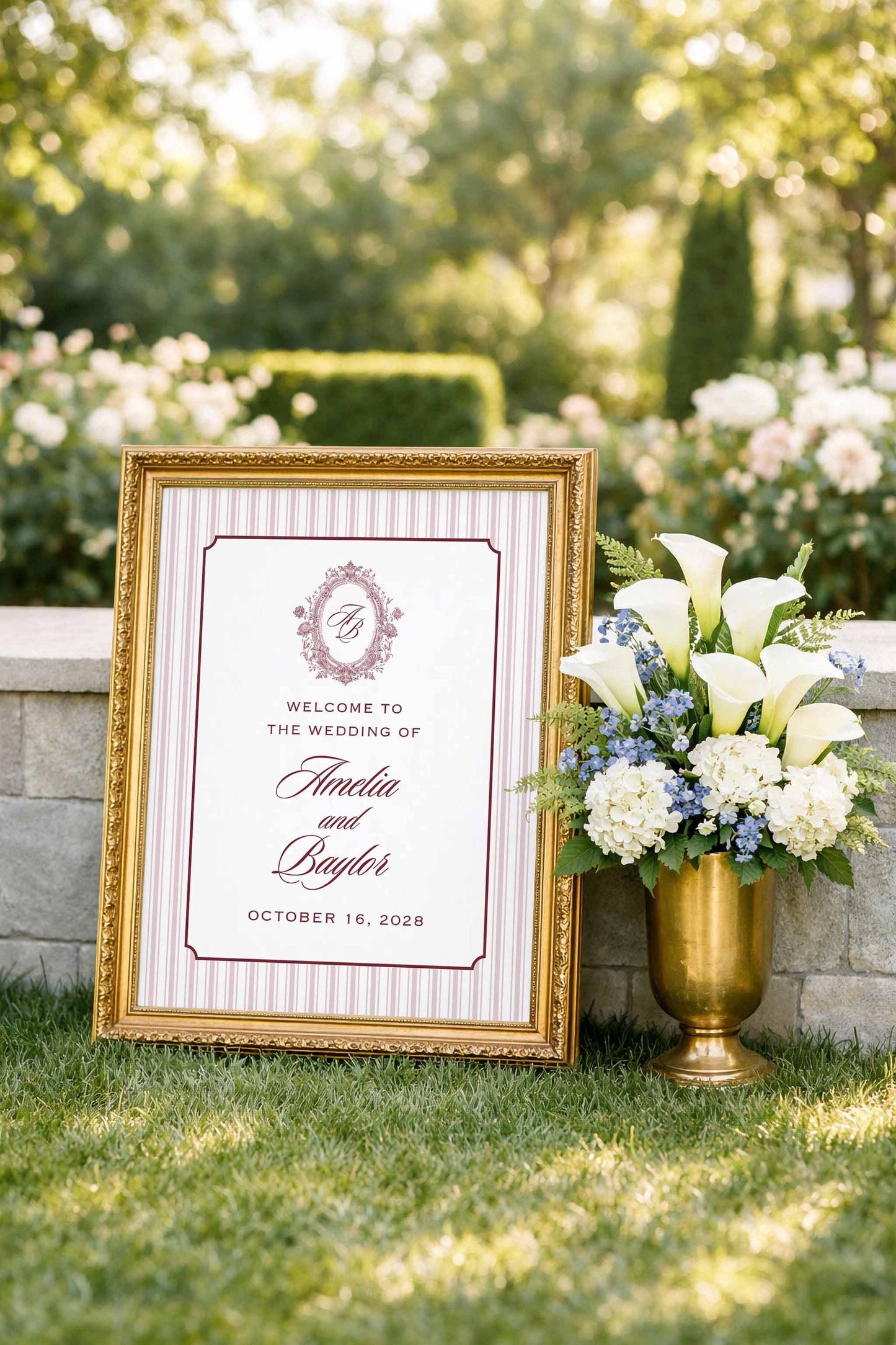 Vintage Lace Wedding Welcome Sign Template