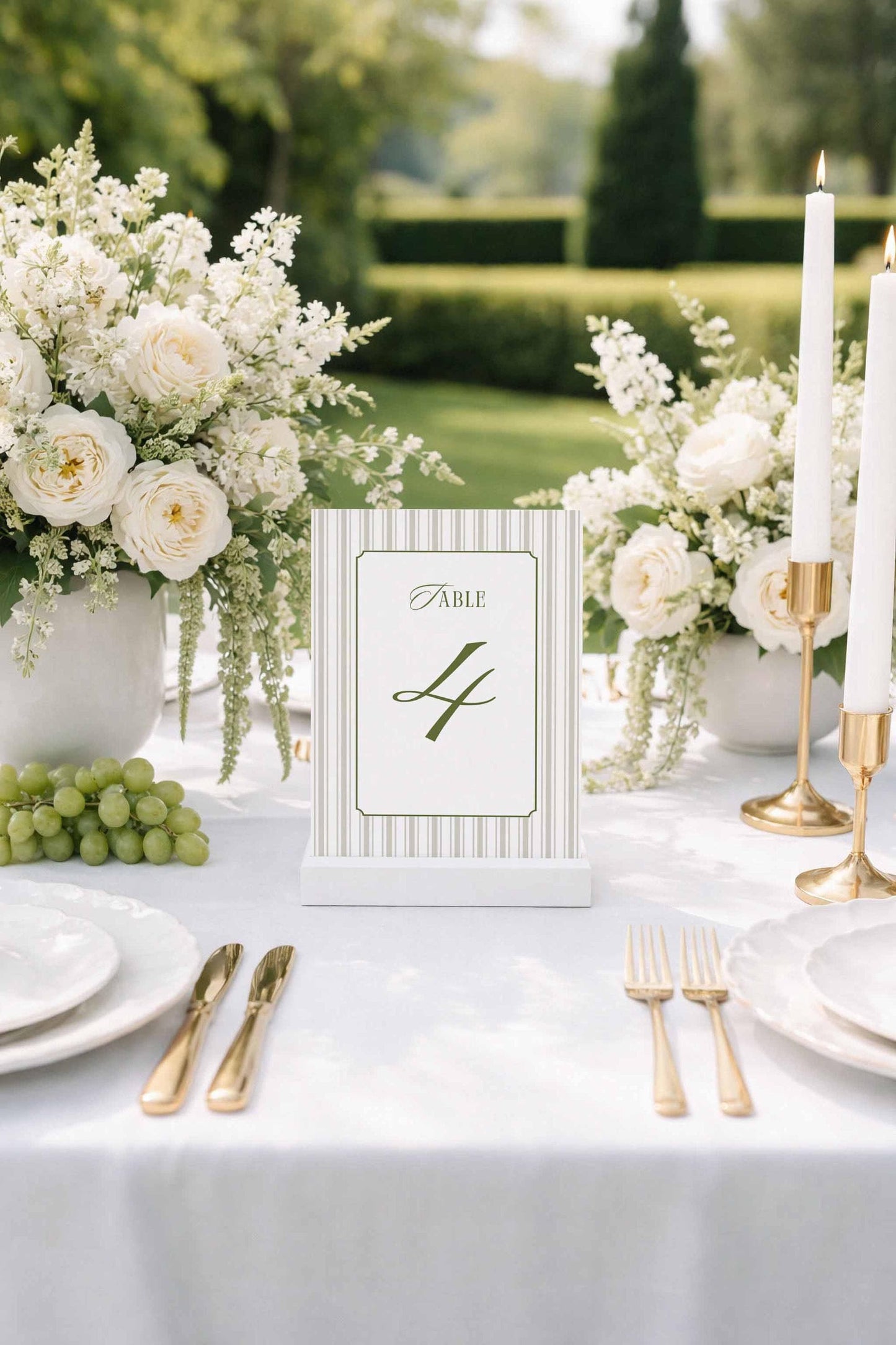 Old Money Striped Wedding Template Bundle