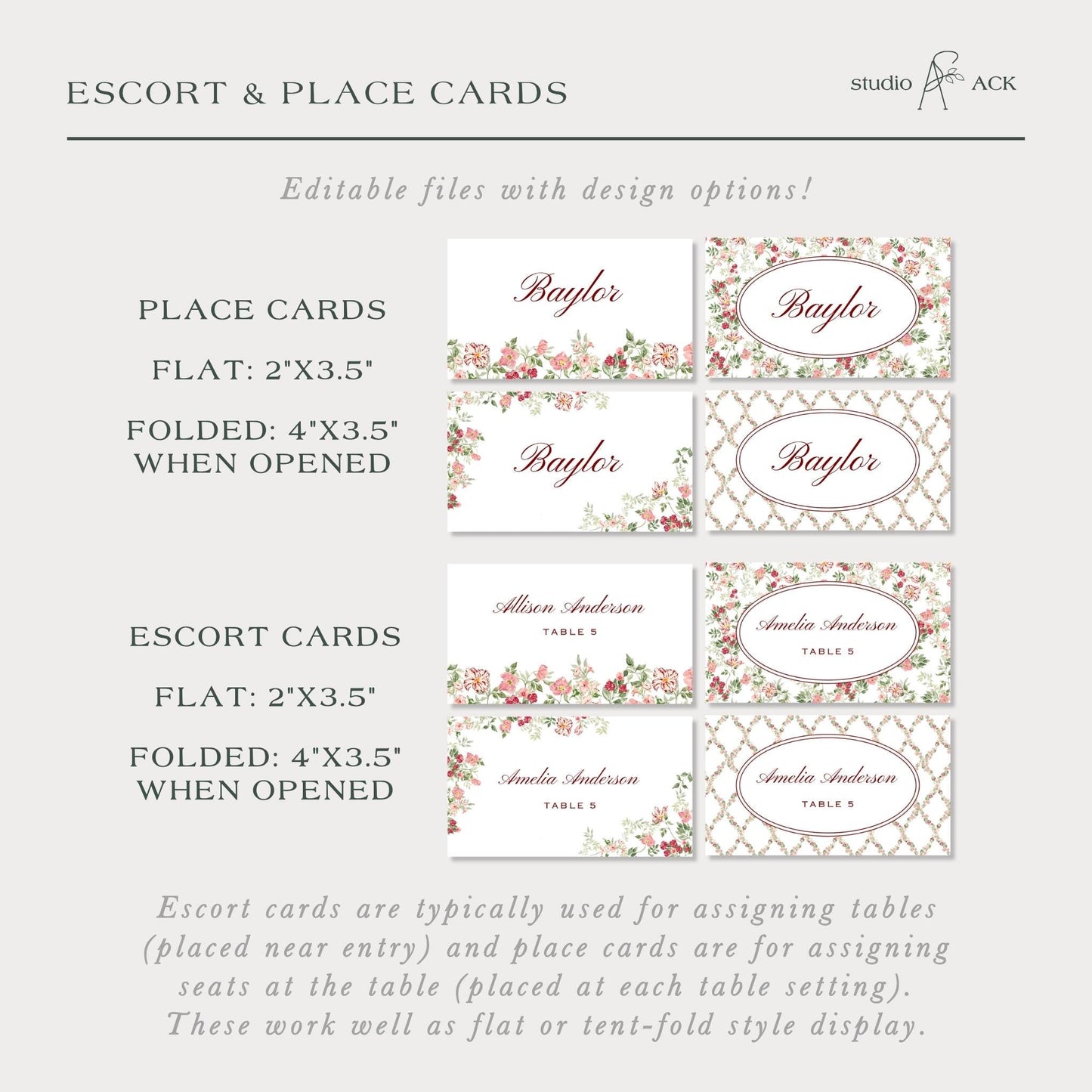 Dusty Pink Floral Wedding Template Bundle