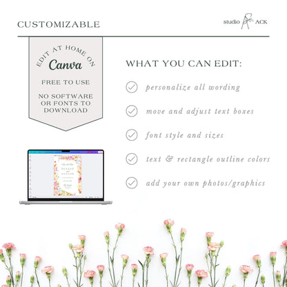 Colorful Floral Save the Date Template