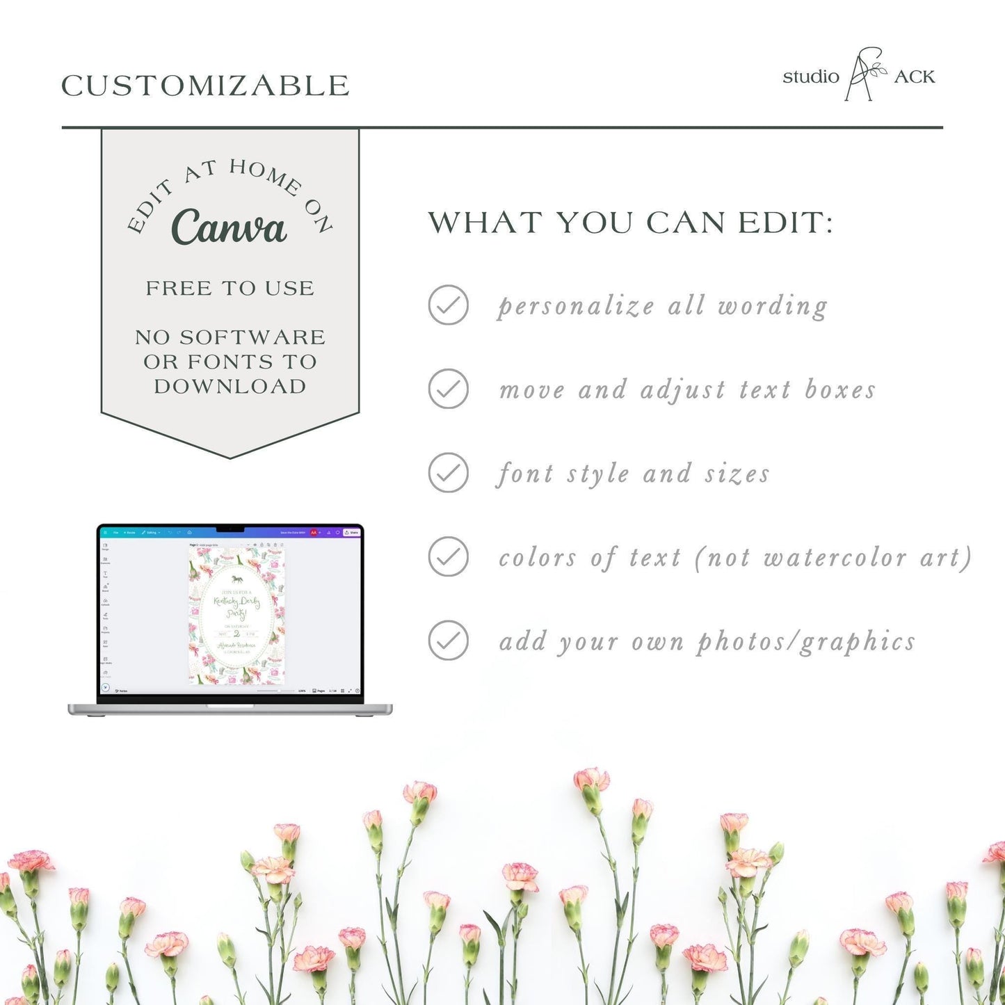 Kentucky Derby Party Invitation Template
