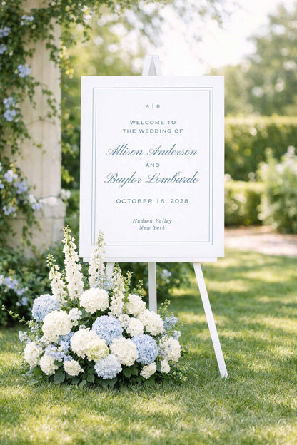 Blue Striped Wedding Template Bundle