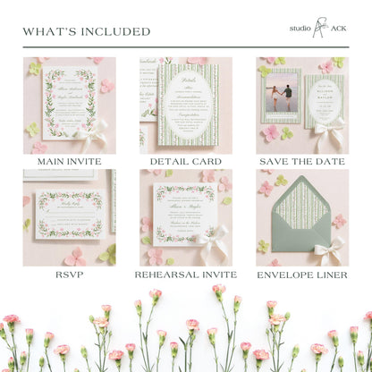 Grandmillennial Floral Wedding Template Bundle