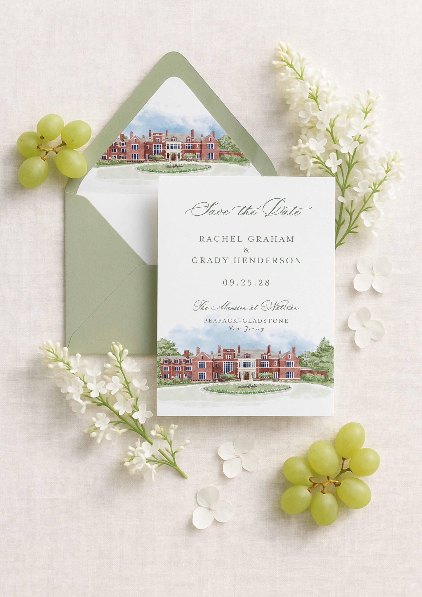 Mansion at Natirar Save the Date Template