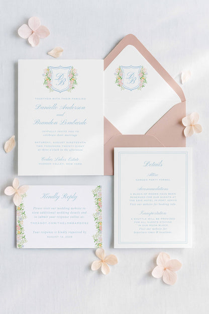 Colorful Floral Wedding Invitation Suite Template