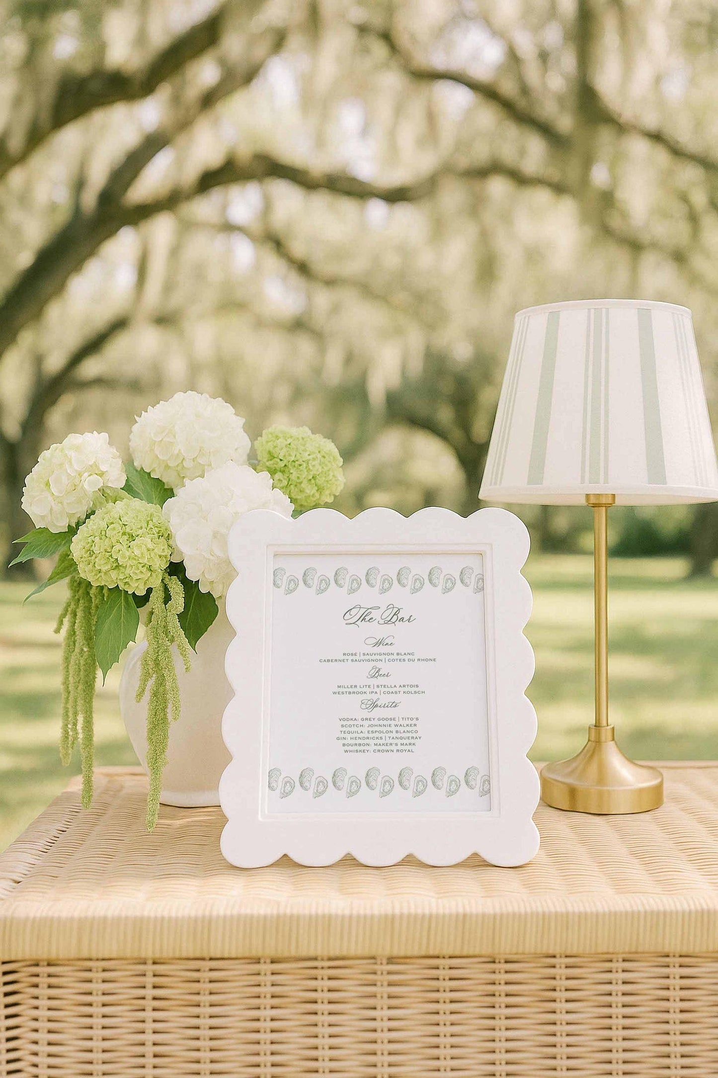 Southern Toile Wedding Bar Menu Template