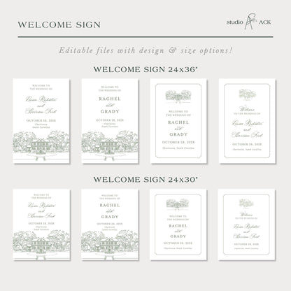 Legare Waring House Wedding Template Bundle