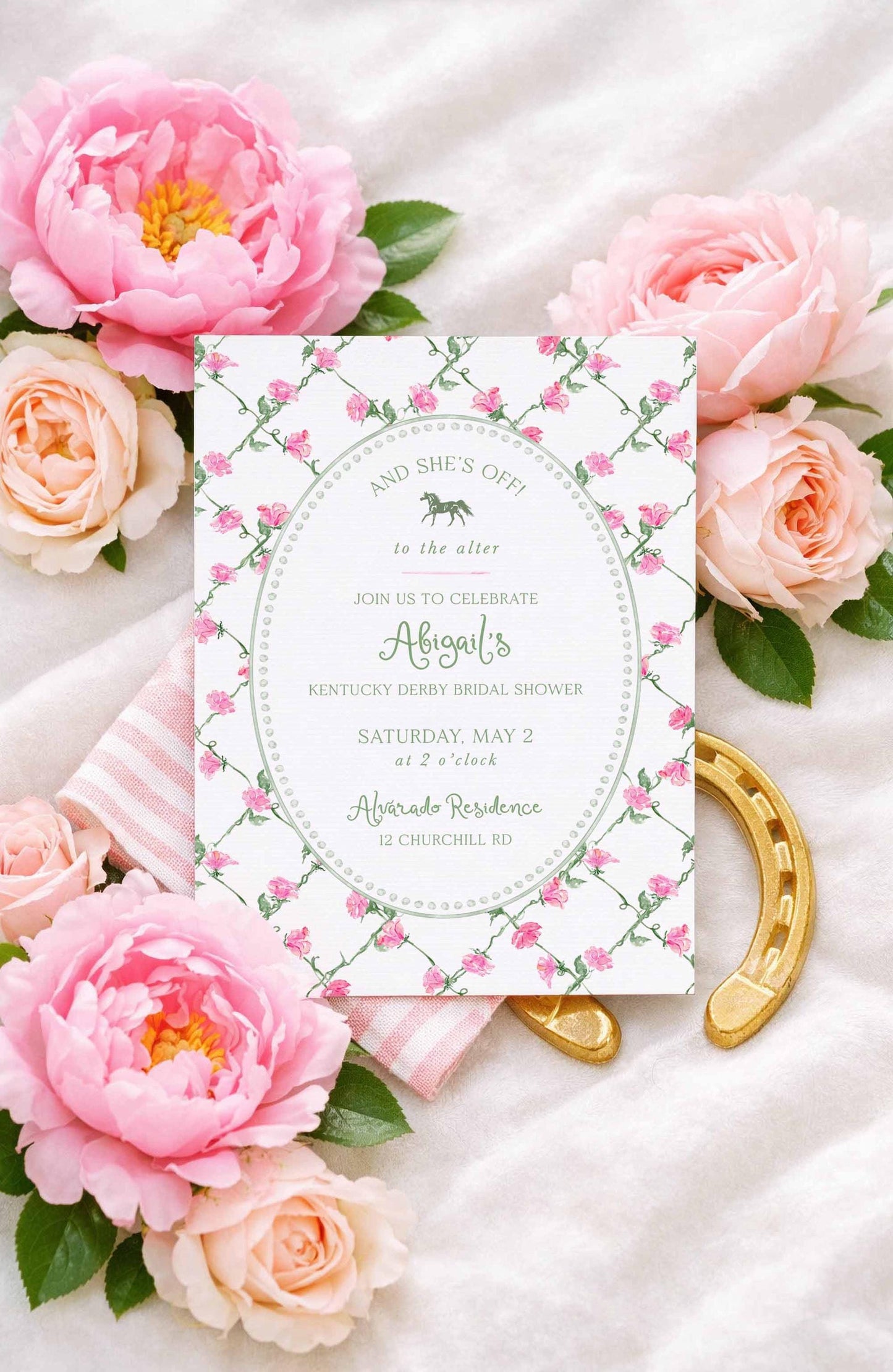 Kentucky Derby Bridal Shower Invitation Template