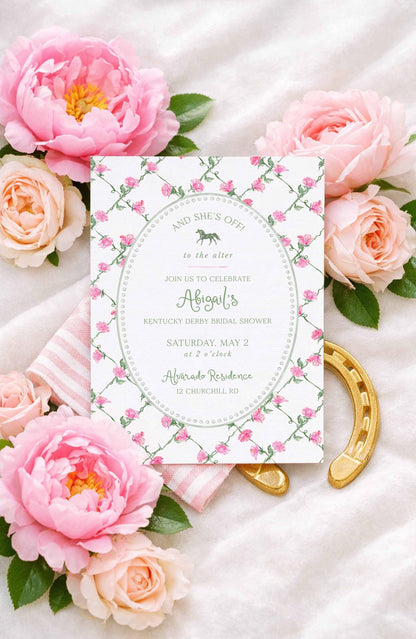 Kentucky Derby Bridal Shower Invitation Template