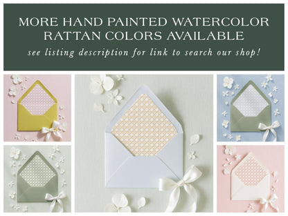 Green Rattan Envelope Liner Template
