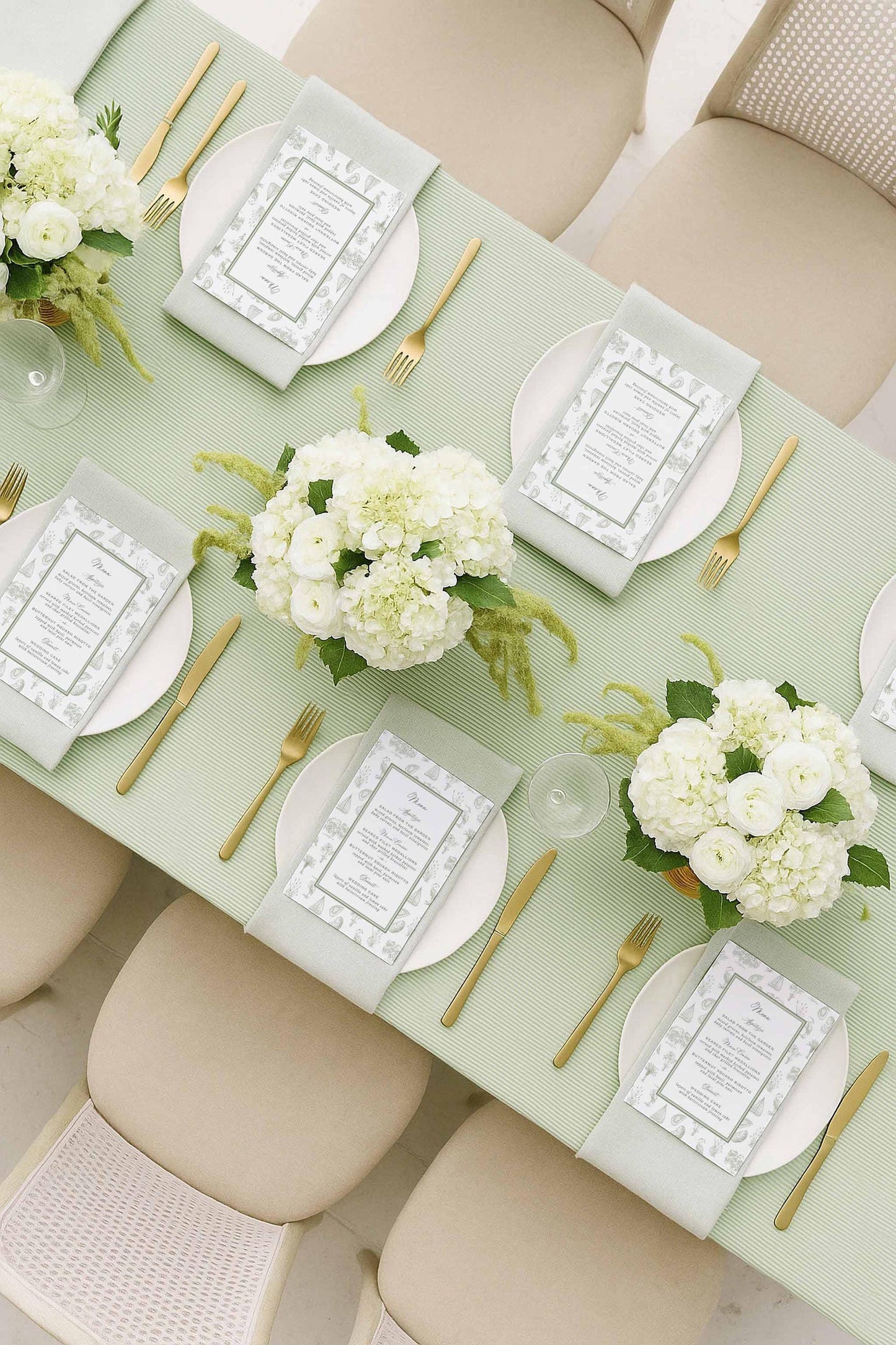 Southern Toile Wedding Menu Template