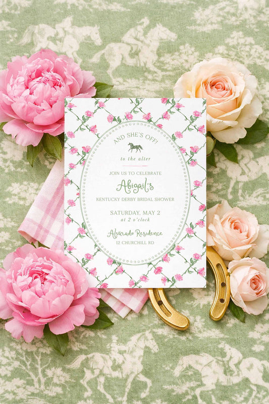 Kentucky Derby Bridal Shower Invitation Template